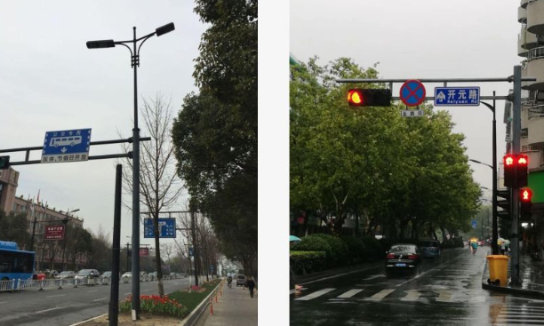 杭州（zhōu）道路交通信號共杆路燈